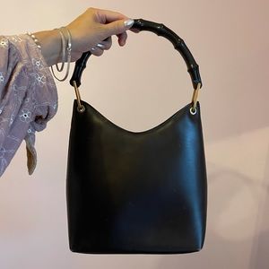 Gucci bamboo handle handbag authentic brown